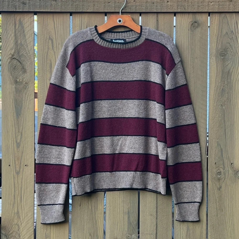 Jantzen Wool Blend Striped Sweater Men’s Size XL Made in USA